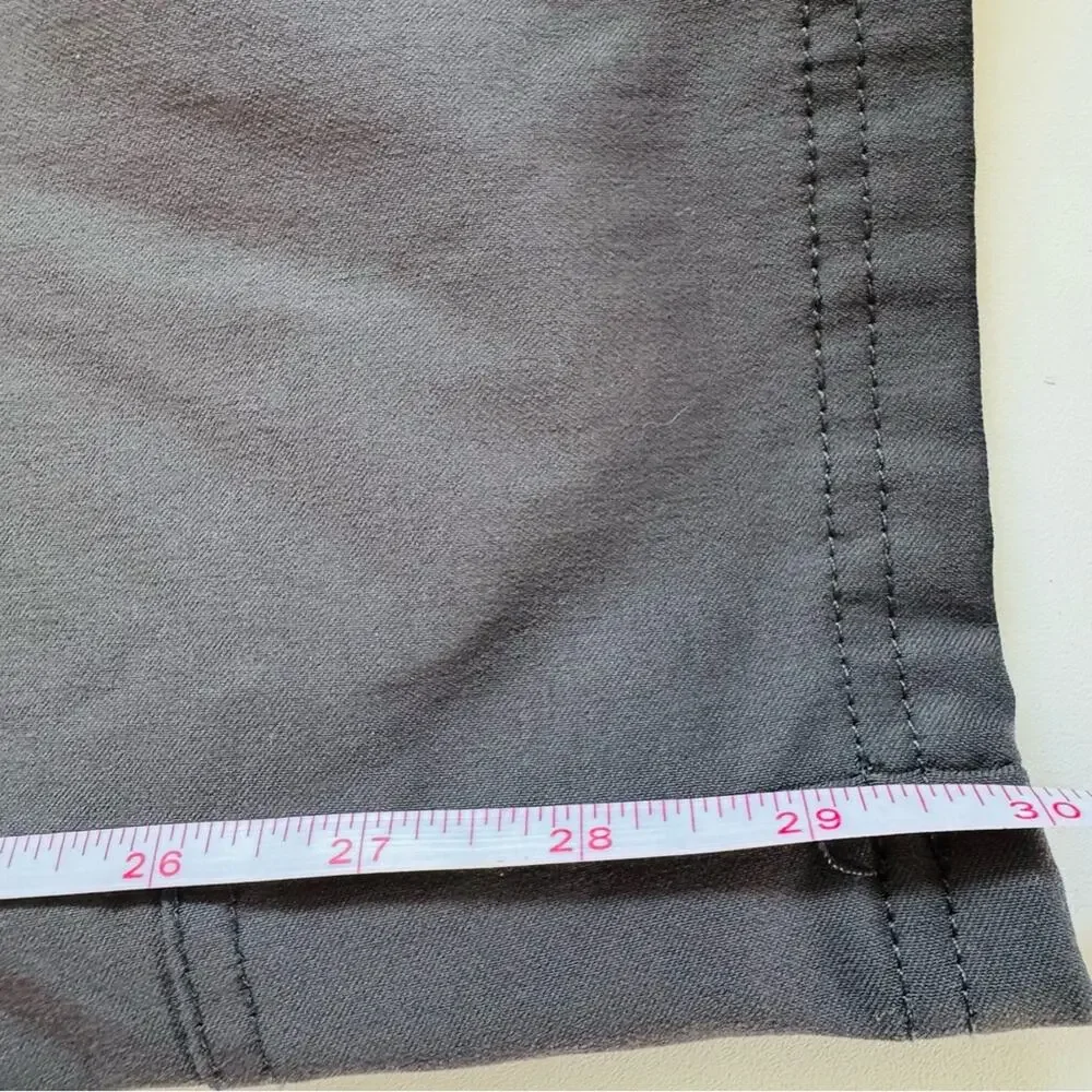 MENS PRANA Dark Grey Convertible Outdoor Straight Leg Pants Zip Shorts 28 30